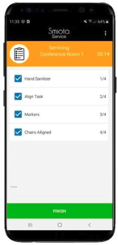 Smiota Service Mobile Task List